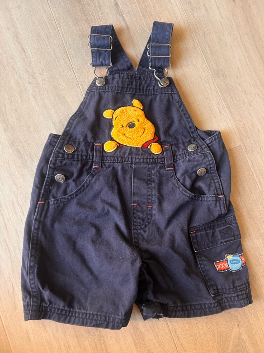 Vintage Y2K Winnie the Pooh overalls size 18 months embroidered